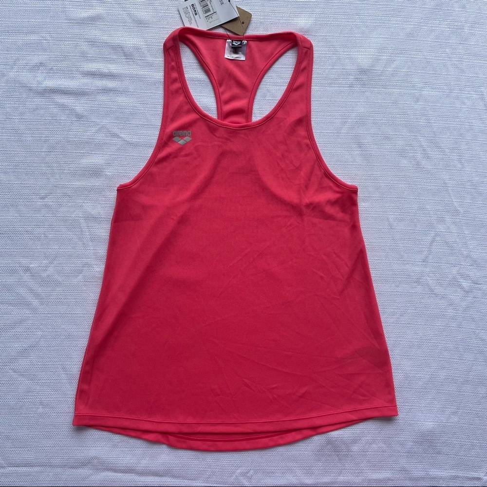 NWT Arena Gym Tank Top Solid Fusion Women's Large Coral Color #0038